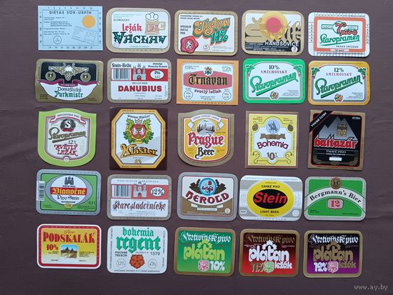 Пивные этикетки по 50 копеек, Чехословакия, цена за одну этикетку, ю-925 (3812)