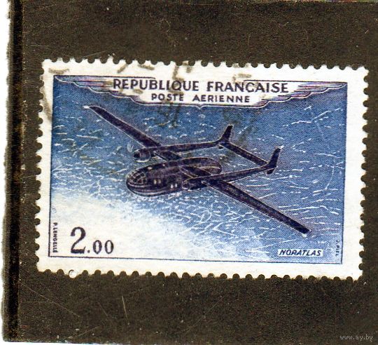 Франция.Ми-1279. Французский военно-транспортный самолет Nord Noratlas. 1960.