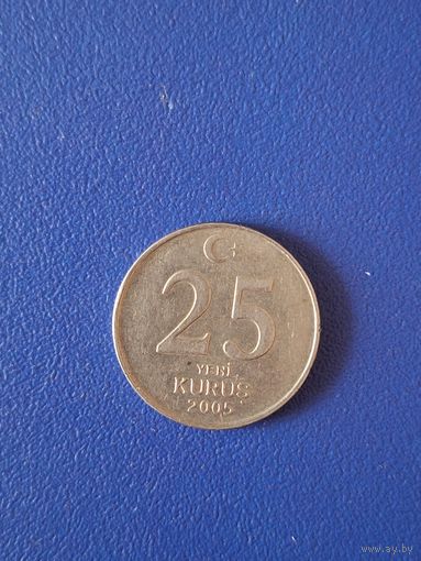 Турция 25 новых курушей 2005 года