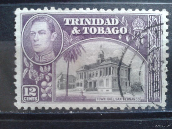 Тринидад и Тобаго, колония Англии, 1938. Георг VI. Мэрия, MI-1,5 евро гаш.