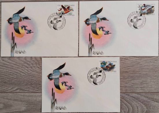 3 КПД с спецгашениями. Утки. 1989 г.
