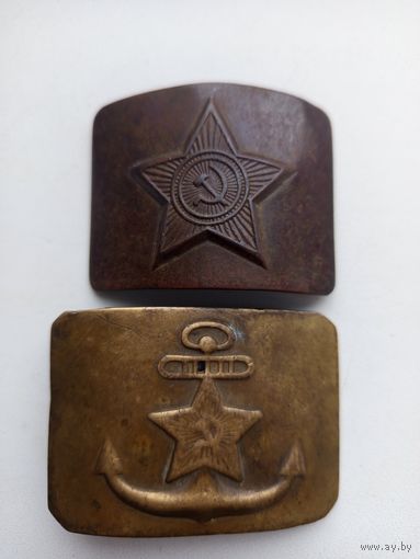 Пряжка ВМФ СССР праворукая + пряга СА под восстановление.