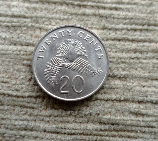 Werty71 Сингапур 20 центов 1993 орхидея Ванда Мисс Хоаким Блеск