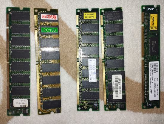 Модули памяти DIMM SDRAM PS 100, PC133, 32 - 64 MB