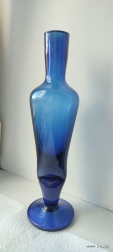 Графин Дятьково, автор модели Шувалов. Синее стекло. СССР