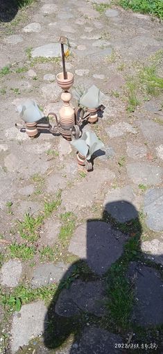Винтажная трехрожковая люстра