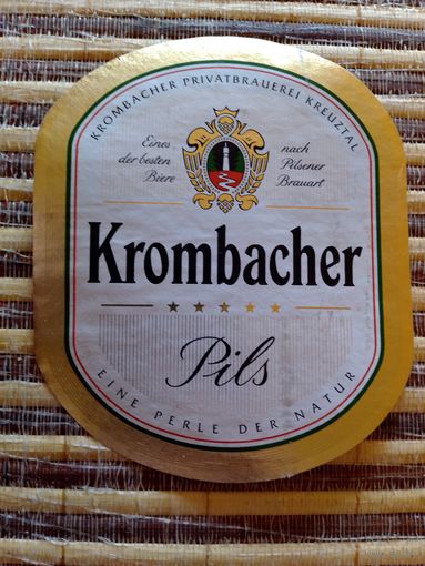 Этикетка от пиво. Германия