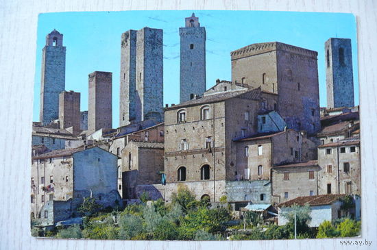 Италия. Сан-Джиминьяно; ~1973, подписана, п/п, марка.
