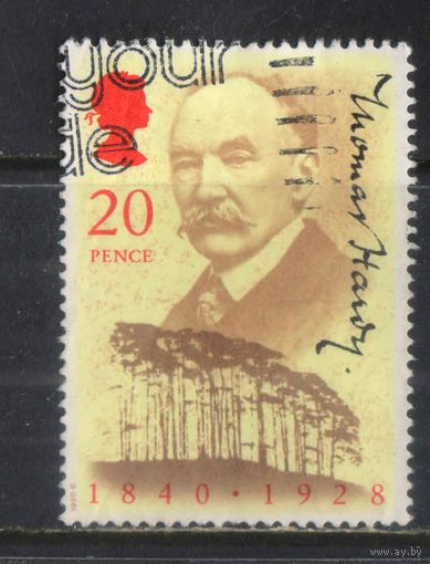 Великобритания 1990 EII 150 летие Томаса Харди Сосновый лес #1274