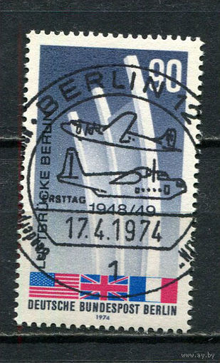 Западный Берлин - 1974 - 25-я годовщина окончания блокады Берлина - (со спецгашением) - [Mi. 466] - полная серия - 1 марка. Гашеная.  (LOT HB24)-T10P4