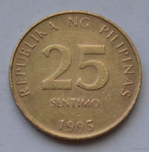 Филиппины, 25 сентимо 1995 г.  Не магнитная.