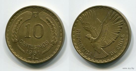 Чили. 10 сентесимо (1961, XF)