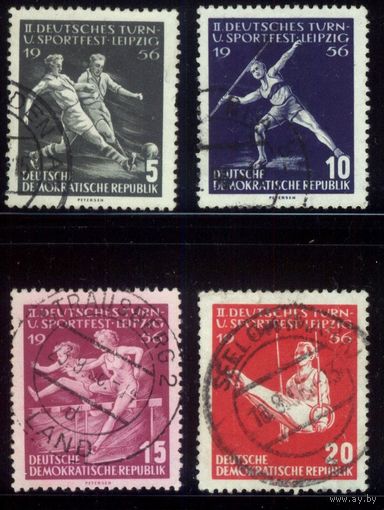 ГЕРМАНИЯ, ГДР - 1956 [Mi. 530-533] Гашеная (DDR03)