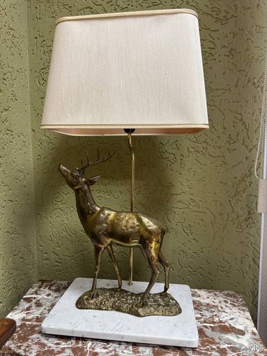 Торшер . Лампа . Светильник Латунь Олень