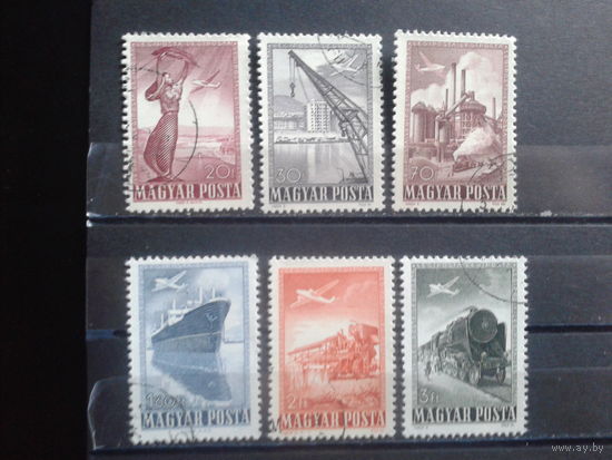 Венгрия 1950 Самолет над техникой 6 марок