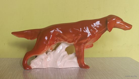 Статуэтка фарфоровая ЛФЗ собака Ирландский сеттер