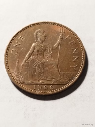 Великобритания 1 пенни 1966