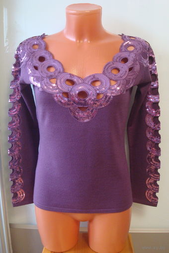 НОВАЯ кофта 50%шелк 30%шерсть Франция 42-44-46 р