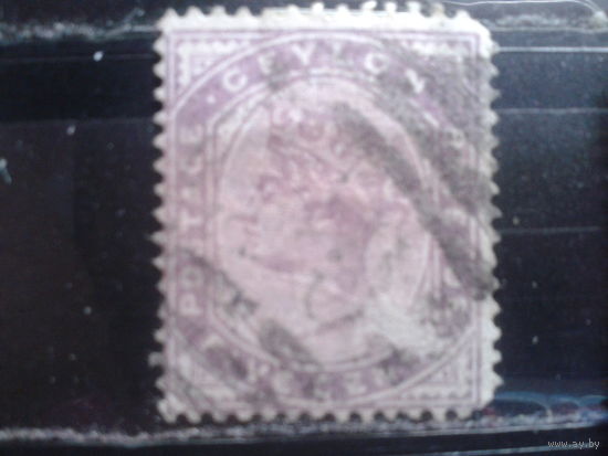Цейлон, колония Англии, 1886. Королева Виктория