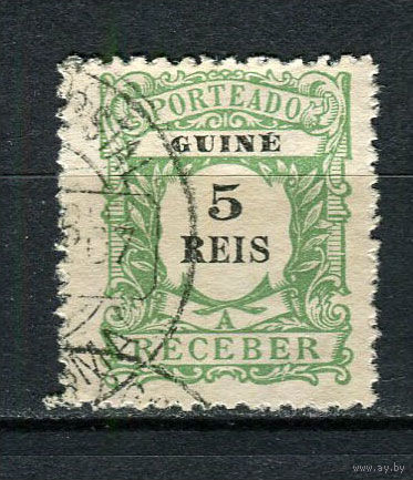 Португальские колонии - Гвинея - 1904 - Цифры 5R. Portomarken - [Mi.1p] - 1 марка. Гашеная.  (Лот 60Gx)-T4P26