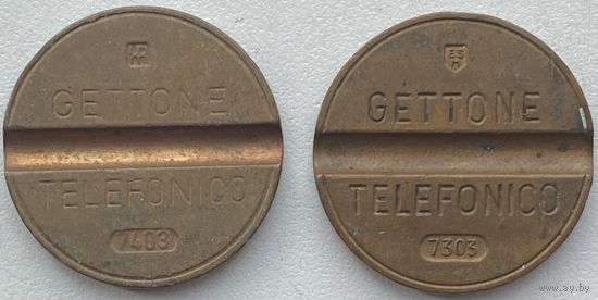 Жетон телефонный Италия. Номерной. Цена за 1 шт.