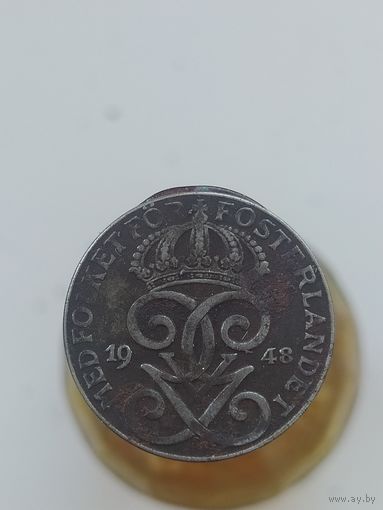 2 Эре Швеция 1948 год Лот 40
