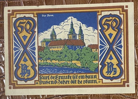 Нодгельд 50 пфеннигов 1921 год. Оснабрюк. Веймарская республика