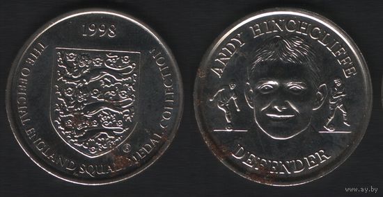 Official England Squad. Defender. Andy Hinchcliffe -- 1998 - The Official England Squad Medal Collection (f1