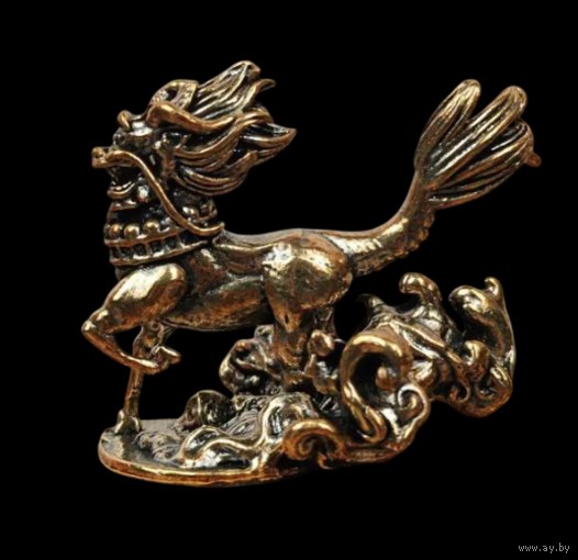 Статуэтка Цилинь Фэн-шуй Бронза