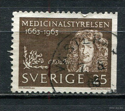 Швеция - 1963 - Грегуар Франсуа Дю Риц - врач 25 О - [Mi.508Dr] - 1 марка. Гашеная.  (LOT GR42)-T3P47