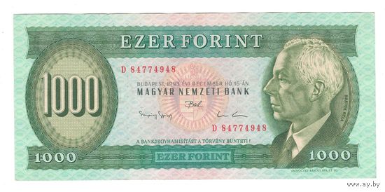 Венгрия 1000 форинтов 1993 года. Состояние XF+/aUNC!