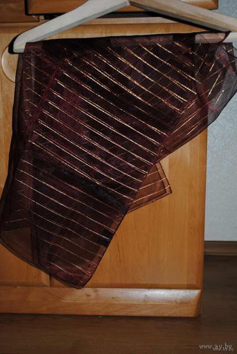 Шарф лёгкий, шифон/батист, -"Органзовая КАМЕЛИЯ"-подойдёт практически под всё!