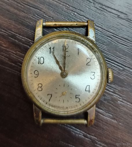 Винтажные наручные часы марки ЗИМ механизм 15 камней сделано в СССР, заводятся идут , ТО часов не проводилось