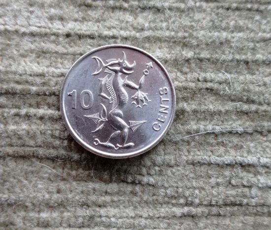 Werty71 Соломоновы Острова 10 центов 2012 Елизавета 2 Бог моря Нгориеру