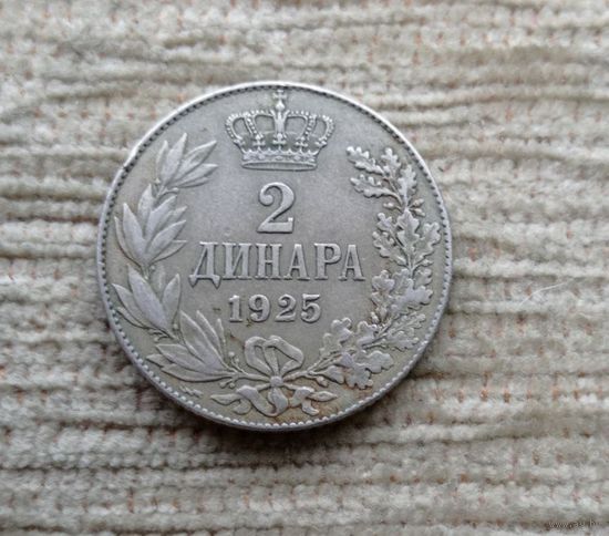 Werty71 Сербия 2 динара  1925  Югославия Сербия Хорватия Словения - Александр I