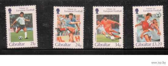 Гибралтар-1996, (Мих.759-762)  ** , Спорт, ЧЕ-1996 по футболу,(полная серия)
