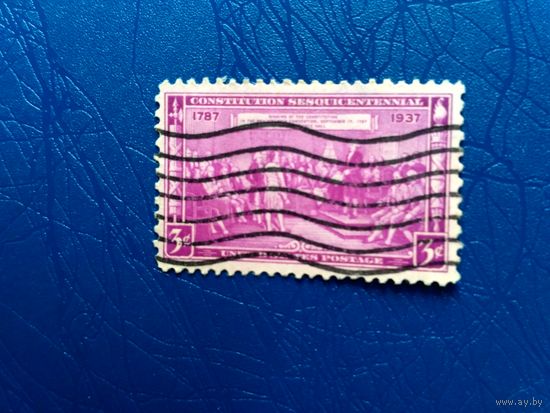 Марка США. Конституция, юбилей, политики, изобр. искусство.  1937 (3)