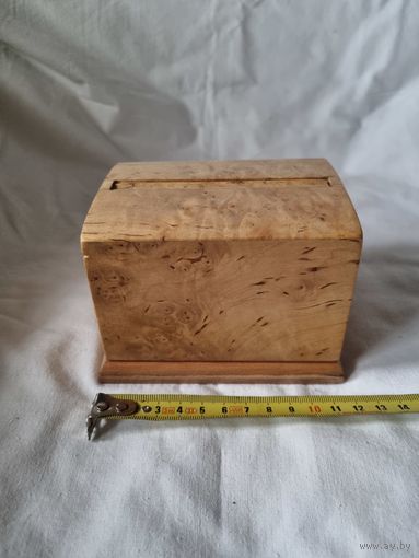 Сигаретница старинная из карельской березы
