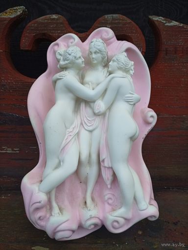 Барельеф на стенку "Три грации" худ-гипс, красивый, ретро!