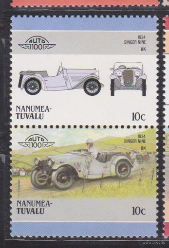 Нанумея Тувалу 1986 год Автомобили машины ретро авто  Лот 6 ЧИСТАЯ сцепка