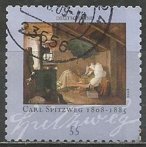 Германия. 200 лет со дня рождения К.Шпицверга. Художник. 2008г. Mi#2647.