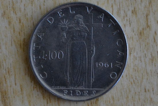Ватикан 100 лир 1961 с 1 руб