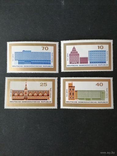 ГДР 1965 Полная серия марок "800 лет городу Лейпциг" (чистые**) Mi.1126-1129 каталог 3.00 евро
