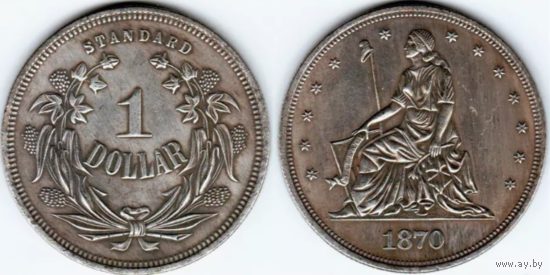 Копия США 1 доллар 1870