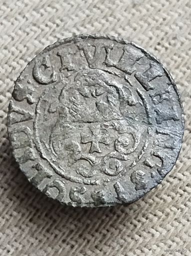 Распродажа - Эльблонг 1 солид (шеляг) 1631г., владение Швеции, Густав 2 Адольф Эльбинг