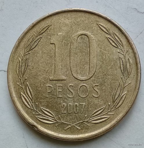 10 песо 2007 года, Чили