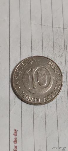Словения 10 толар 2004