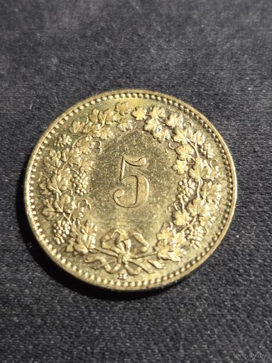 Швейцария 5 раппенов 2008