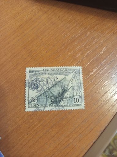 1956 французская колония Мадагаскар флот корабль (3-4)
