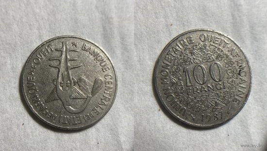 Западная Африка 100 франков, 1987